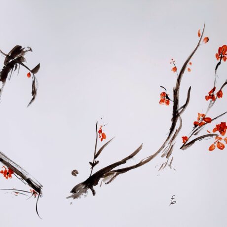 Winter Blossoms - Ink on paper