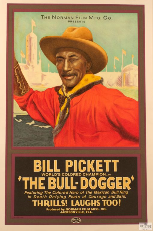 bill pickett bull riding rodeo vintage movie poster original classic movie poster golden age of hollywood vintage one-sheet