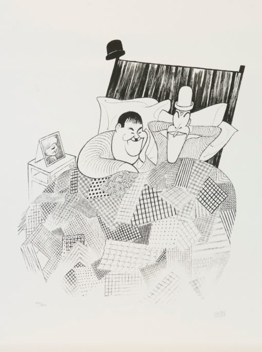 Al Hirschfeld master of line new yorker cartoon celebrity art Laurel and Hardy