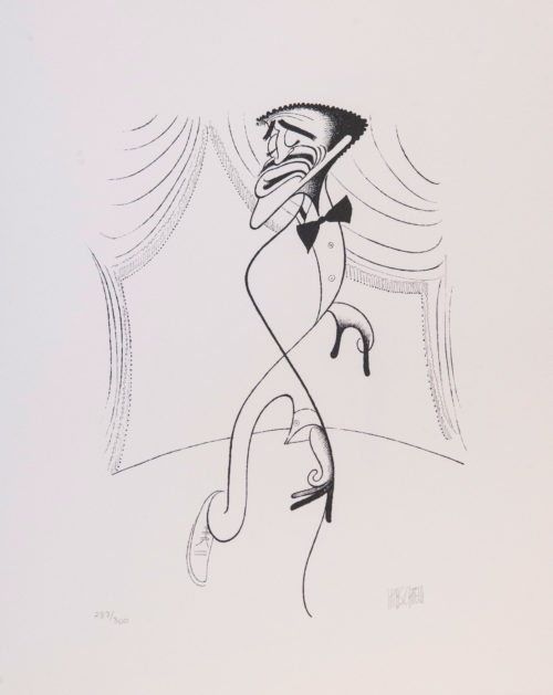 Al Hirschfeld master of line new yorker cartoon celebrity art Sammy Davis Jr.