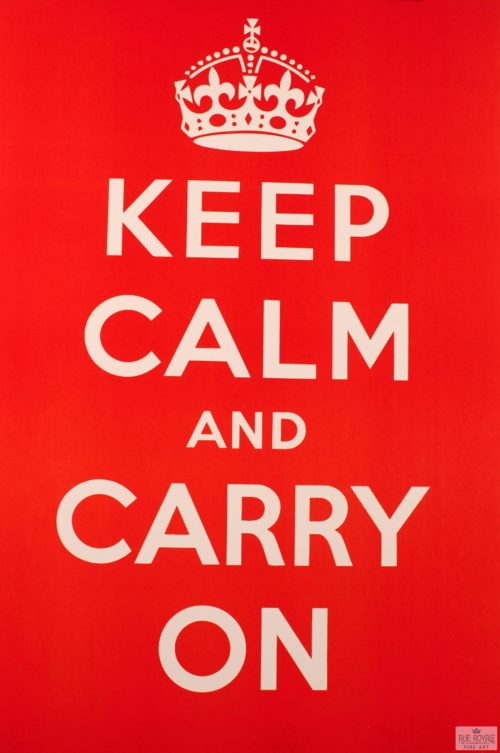 fine art lithograph keep calm carry on