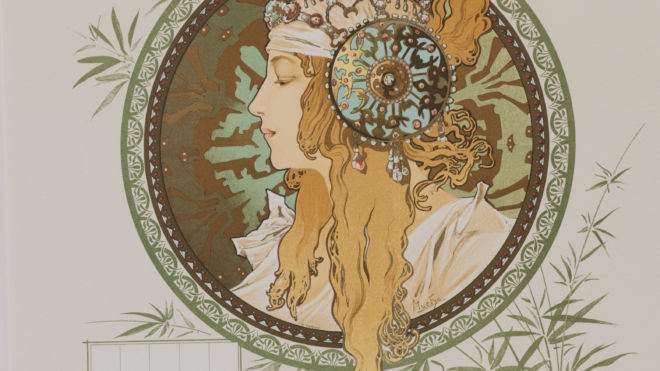 Byzantine Head: Blonde (calendar),  Alphonse Mucha