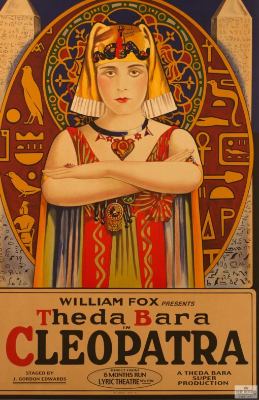 Cleopatra theda bara vintage movie poster original classic movie poster golden age of hollywood vintage one-sheet