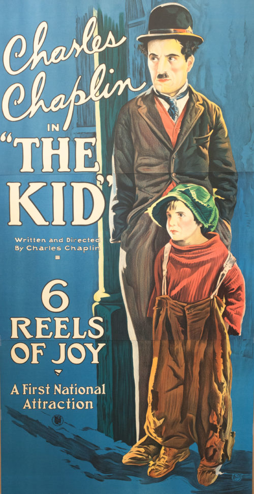 Charlie Chaplin The Kid classic movie poster vintage movie poster fine art lithograph one-sheet golden age of film