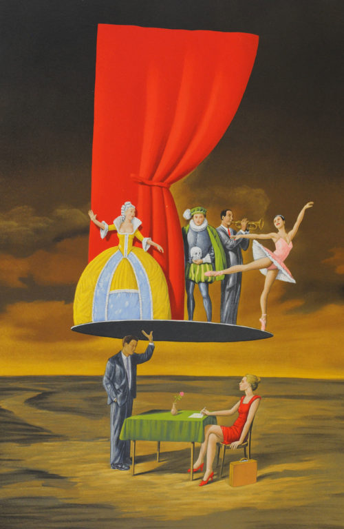 Rafal Olbinski Polish Poster surrealist surrealism dreamscape theatre curtain opera