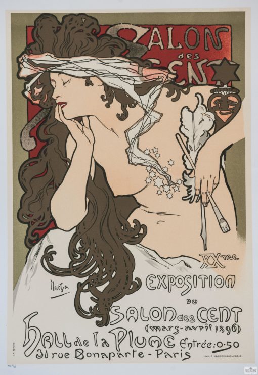 alphonse mucha salon des cent la plume