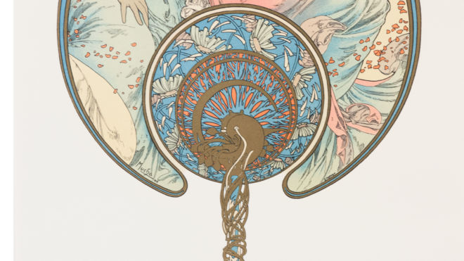 Le Vent Qui Passe...(The Fan), Alphonse Mucha