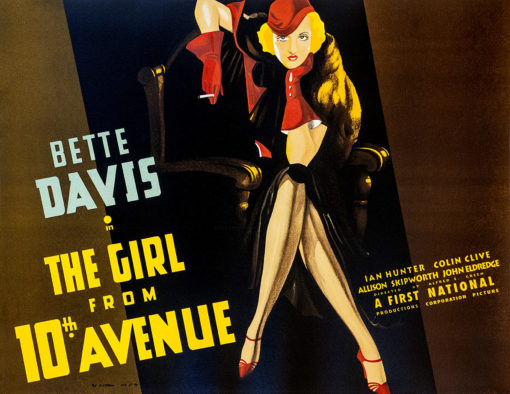 Bette Davis The Girl from 10th Avenue classic movie poster vintage movie poster fine art lithograph one-sheet golden age of film